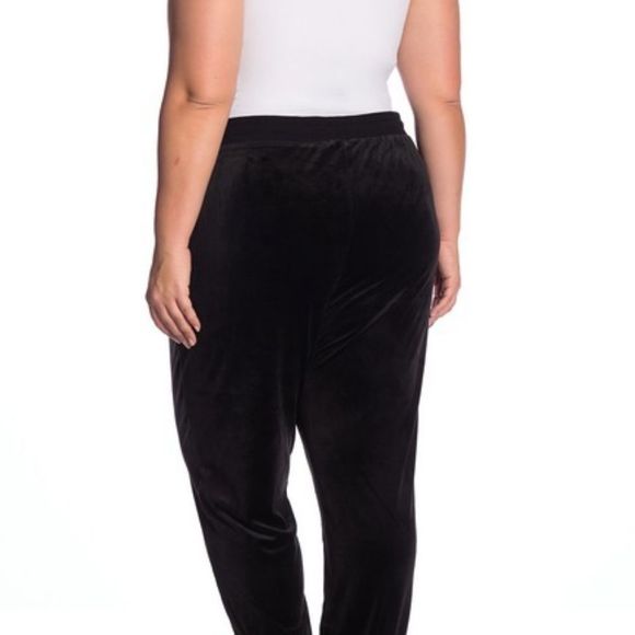 Cable & Gauge Velour Drawstring Joggers Size 1X - Picture 2 of 3